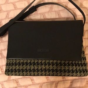 Tumi houndstooth leather crossbody